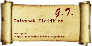 Galvanek Ticiána névjegykártya